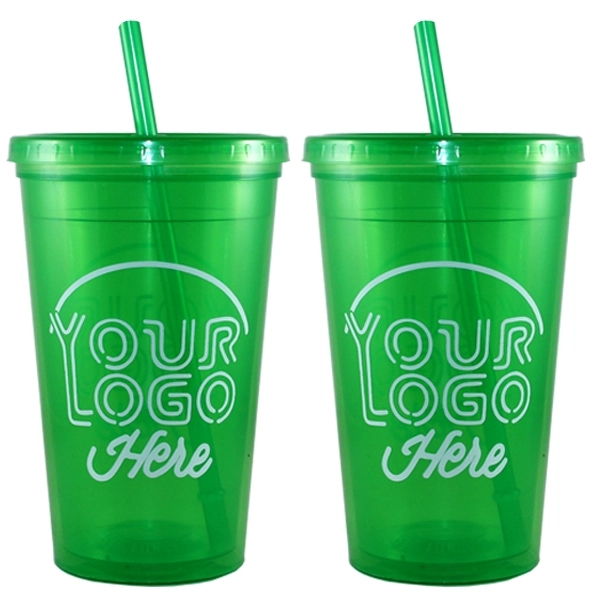 16 oz. tumbler with lid and straw.... from ASI 35745 American Zebra Line/AZL