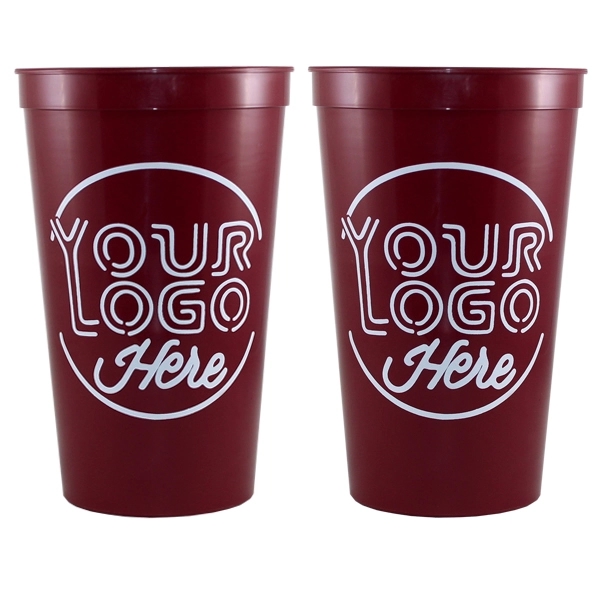 22 oz. tall smooth stadium cup. Available in 18 stock colors.... from ASI 35745 American Zebra Line/AZL