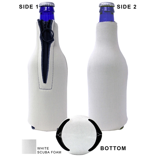 1/8" High density, cloth laminated open-cell foam zipper bottle holder.... from ASI 35745 American Zebra Line/AZL