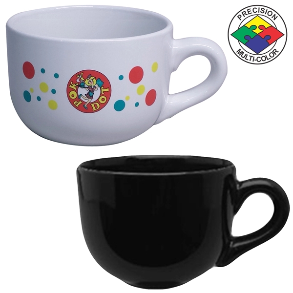 16oz Latte Bowl mug with ear-shaped handle. Comes in white, cobalt... from ASI 80093 Pyrographics / Pyrographics Line