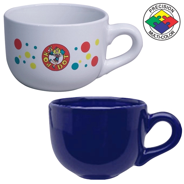 16oz Latte Bowl mug with ear-shaped handle. Comes in white, cobalt... from ASI 80093 Pyrographics / Pyrographics Line