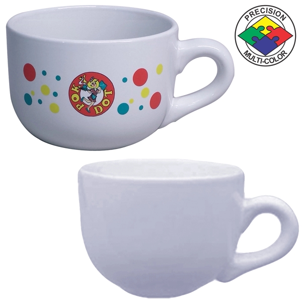16oz Latte Bowl mug with ear-shaped handle. Comes in white, cobalt... from ASI 80093 Pyrographics / Pyrographics Line