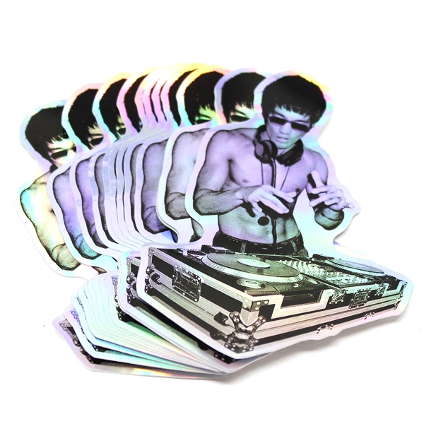 Holographic Die Cut Decal Stickers cut to the shape of its... from ASI 49720 DigiCali Promo