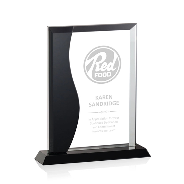 Black optical crystal is cut into this graceful organic shape and... from ASI 84592 St Regis Group / St Regis