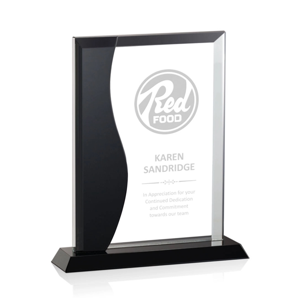 Black optical crystal is cut into this graceful organic shape and... from ASI 84592 St Regis Group / St Regis