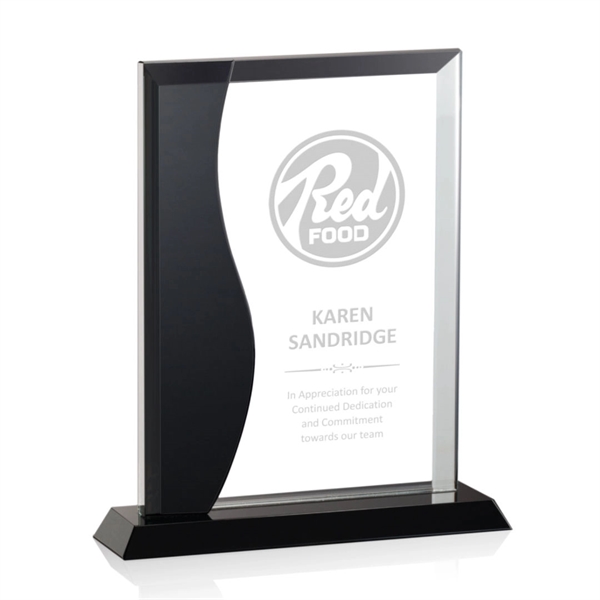 Black optical crystal is cut into this graceful organic shape and... from ASI 84592 St Regis Group / St Regis