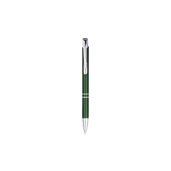 5.38" x 0.38" aluminum plunger-action ballpoint pen with chrome accents and... from ASI 37218 Athena Promo (tm)