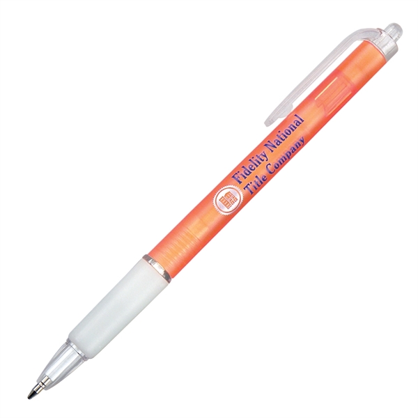 Click action pen with white rubber grip.... from ASI 68190 Lungsal / Lungsal