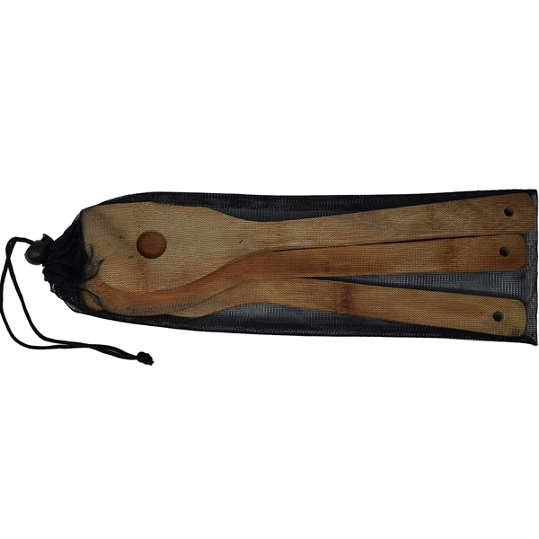 A bamboo kitchen utensil giftset in a mesh bag.... from ASI 61966 HPG / Beacon Promotions