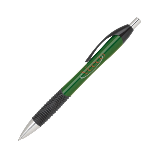 Click action plastic pen with solid color barrel and comfort coordinating... from ASI 68190 Lungsal / Lungsal