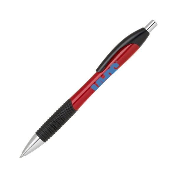 Click action plastic pen with solid color barrel and comfort coordinating... from ASI 68190 Lungsal / Lungsal