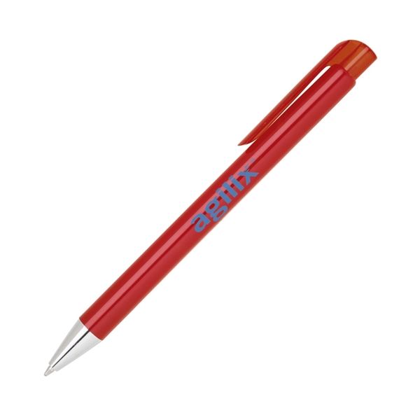 Click action plastic pen with sleek colored barrel and matching translucent... from ASI 68190 Lungsal / Lungsal