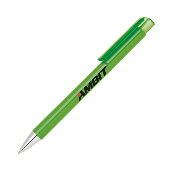 Click action plastic pen with sleek colored barrel and matching translucent... from ASI 68190 Lungsal / Lungsal