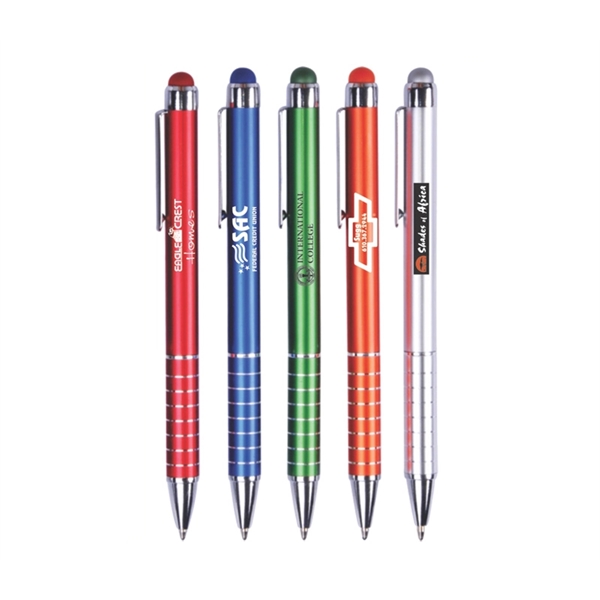5" x 0.44" aluminum twist-action ballpoint stylus pen.... from ASI 37218 Athena Promo (tm)