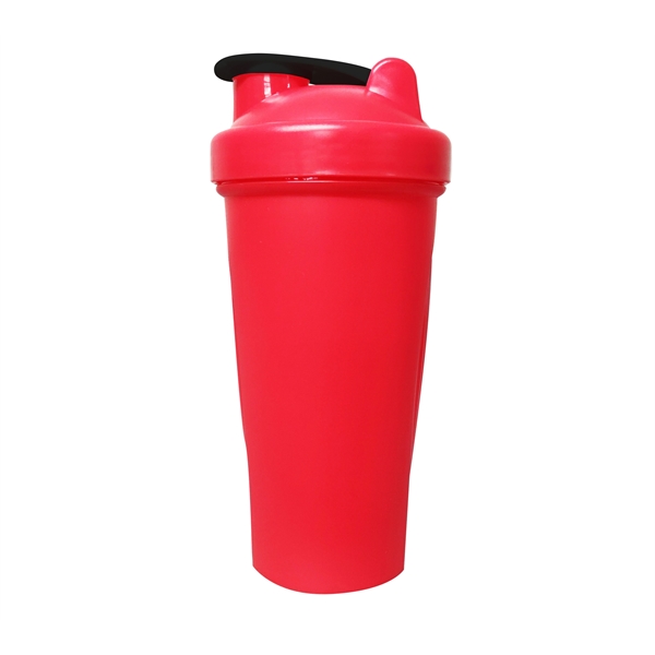 27 ounce solid plastic fitness shaker bottle with lid and metal... from ASI 31978 Admanline