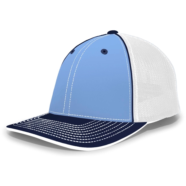 The Trucker PacFlex Cap combines M3 performance with a spandex trucker... from ASI 37461 Augusta Sportswear / Pacific Headwear