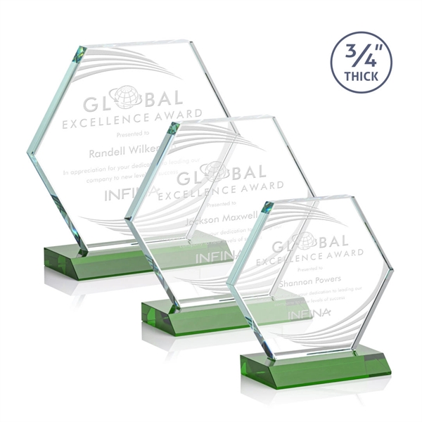 The Pickering Starfire Crystal Award features a brilliant 0.75” thick hexagon... from ASI 84592 St Regis Group / St Regis