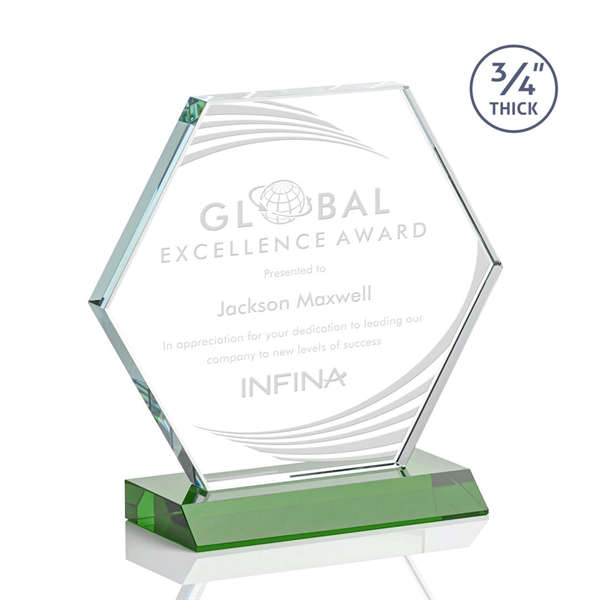 The Pickering Starfire Crystal Award features a brilliant 0.75” thick hexagon... from ASI 84592 St Regis Group / St Regis