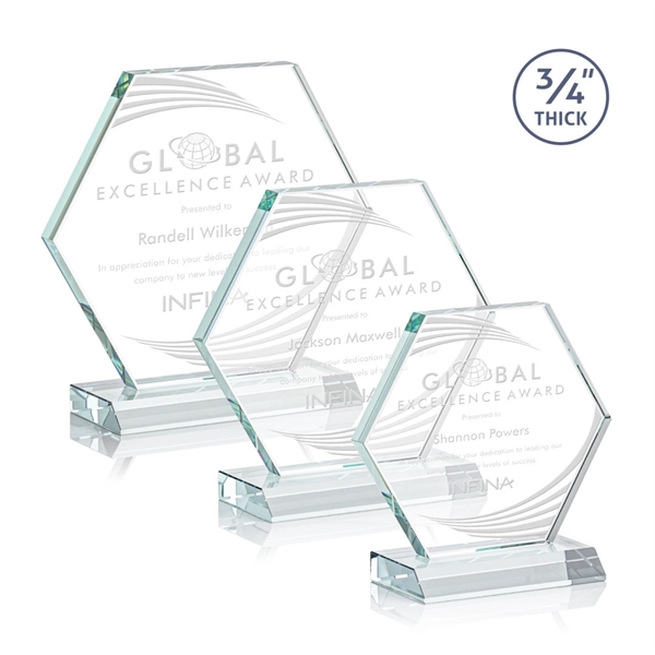 The Pickering Starfire Crystal Award features a brilliant 0.75” thick hexagon... from ASI 84592 St Regis Group / St Regis