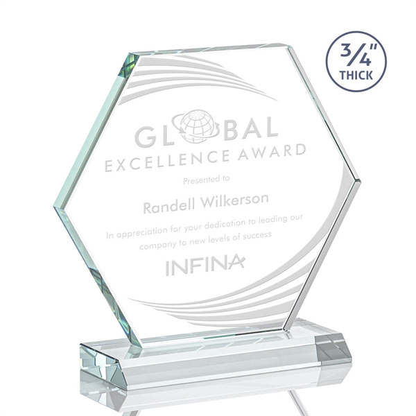 The Pickering Starfire Crystal Award features a brilliant 0.75” thick hexagon... from ASI 84592 St Regis Group / St Regis
