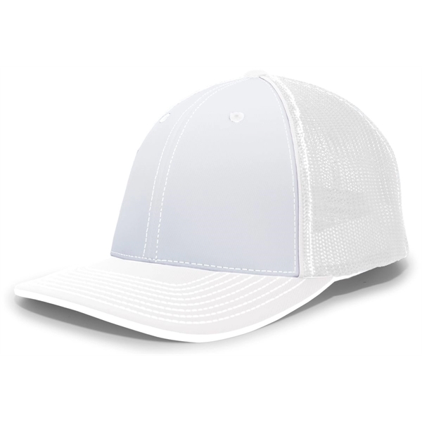 The Trucker PacFlex Cap combines M3 performance with a spandex trucker... from ASI 37461 Augusta Sportswear / Pacific Headwear