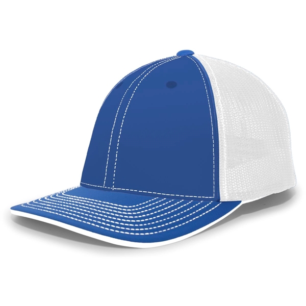 The Trucker PacFlex Cap combines M3 performance with a spandex trucker... from ASI 37461 Augusta Sportswear / Pacific Headwear
