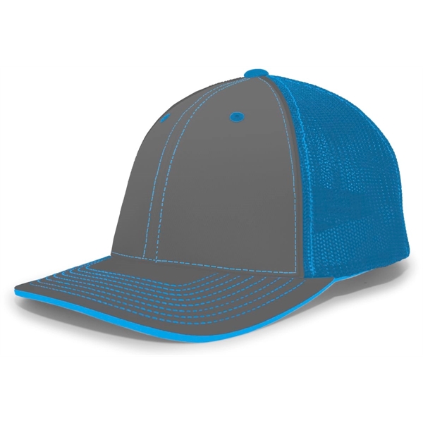 The Trucker PacFlex Cap combines M3 performance with a spandex trucker... from ASI 37461 Augusta Sportswear / Pacific Headwear