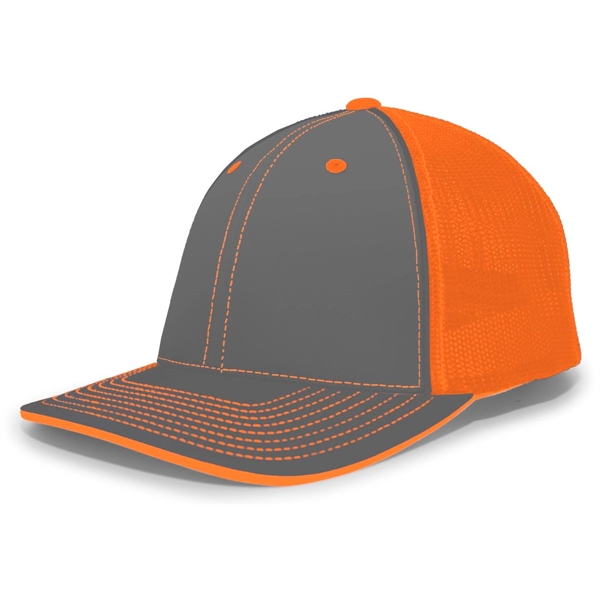 The Trucker PacFlex Cap combines M3 performance with a spandex trucker... from ASI 37461 Augusta Sportswear / Pacific Headwear