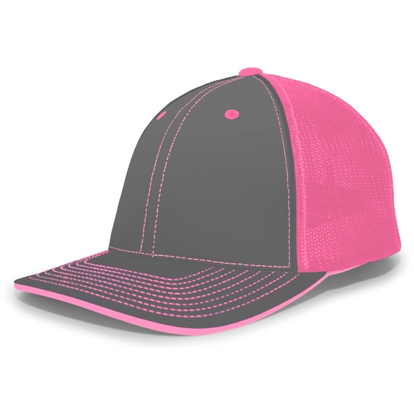 The Trucker PacFlex Cap combines M3 performance with a spandex trucker... from ASI 37461 Augusta Sportswear / Pacific Headwear