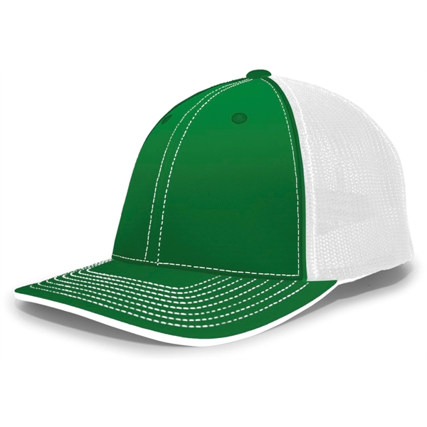The Trucker PacFlex Cap combines M3 performance with a spandex trucker... from ASI 37461 Augusta Sportswear / Pacific Headwear