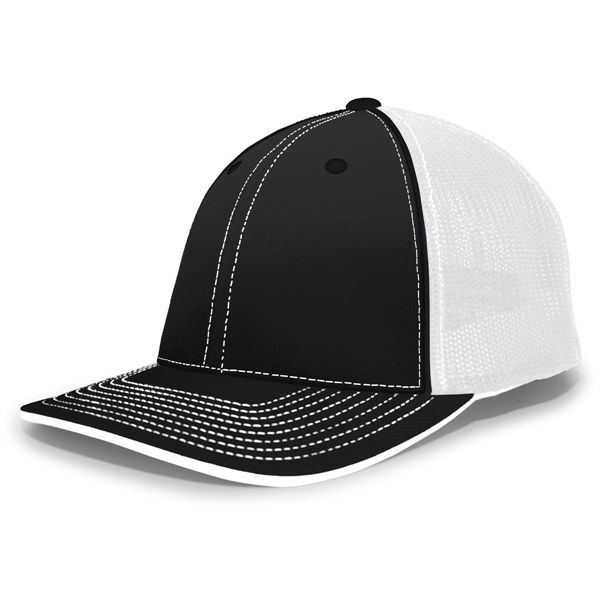 The Trucker PacFlex Cap combines M3 performance with a spandex trucker... from ASI 37461 Augusta Sportswear / Pacific Headwear