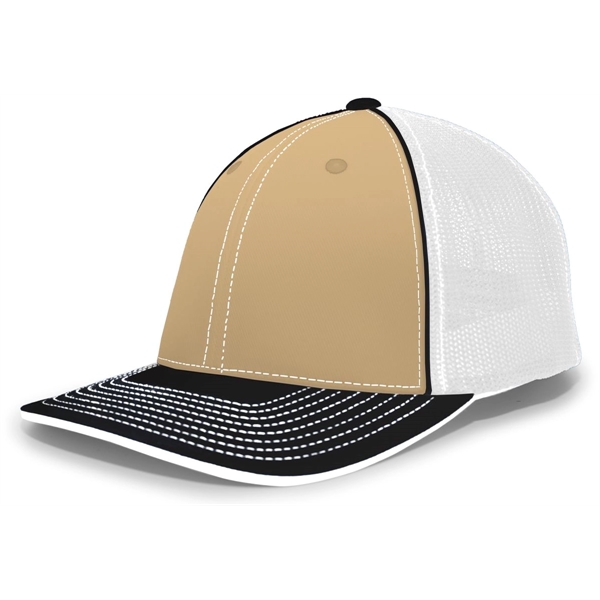The Trucker PacFlex Cap combines M3 performance with a spandex trucker... from ASI 37461 Augusta Sportswear / Pacific Headwear