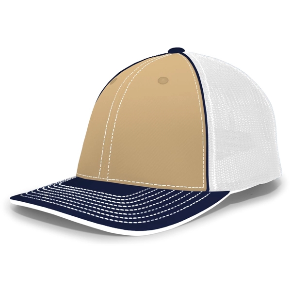 The Trucker PacFlex Cap combines M3 performance with a spandex trucker... from ASI 37461 Augusta Sportswear / Pacific Headwear