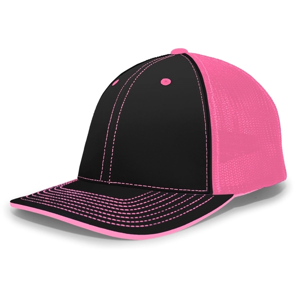 The Trucker PacFlex Cap combines M3 performance with a spandex trucker... from ASI 37461 Augusta Sportswear / Pacific Headwear