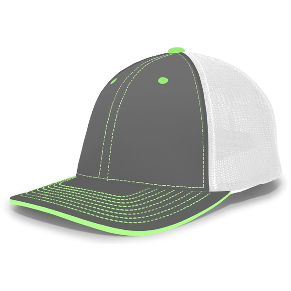 The Trucker PacFlex Cap combines M3 performance with a spandex trucker... from ASI 37461 Augusta Sportswear / Pacific Headwear