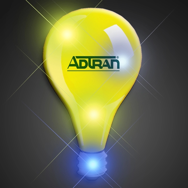 Blank or imprinted. In-stock light bulb shape flashing pin.... from ASI 34194 ALightPromos / Alight Promotional Products