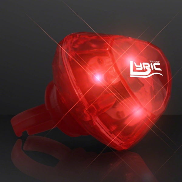 Blank or imprinted. Huge heart shaped gem single red color ring.... from ASI 34194 ALightPromos / Alight Promotional Products