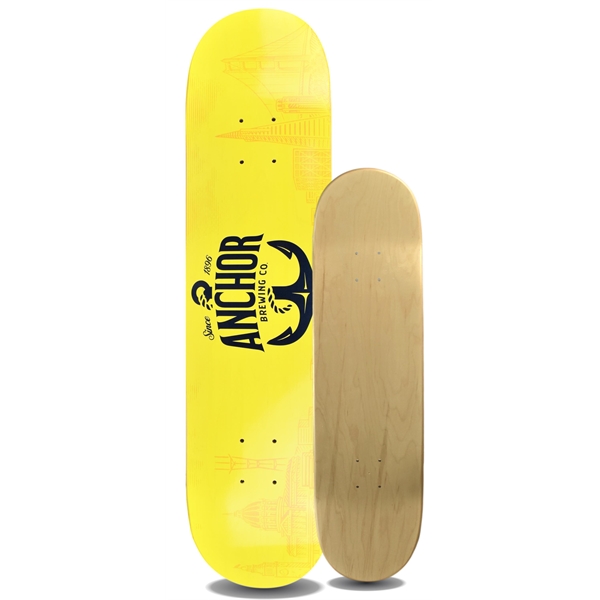 Full-color customizable skateboard deck constructed from prime Canadian Maple... from ASI 72657 Active Life Promo / Action Sports Promo Motto Inc