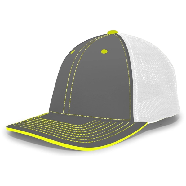 The Trucker PacFlex Cap combines M3 performance with a spandex trucker... from ASI 37461 Augusta Sportswear / Pacific Headwear