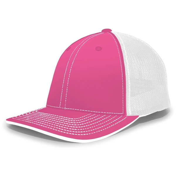 The Trucker PacFlex Cap combines M3 performance with a spandex trucker... from ASI 37461 Augusta Sportswear / Pacific Headwear