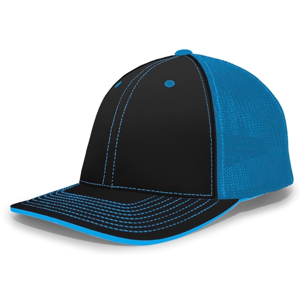 The Trucker PacFlex Cap combines M3 performance with a spandex trucker... from ASI 37461 Augusta Sportswear / Pacific Headwear