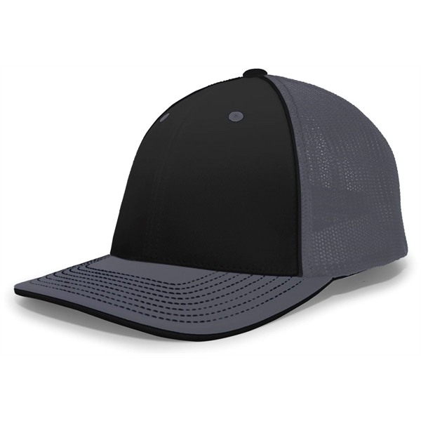 The Trucker PacFlex Cap combines M3 performance with a spandex trucker... from ASI 37461 Augusta Sportswear / Pacific Headwear
