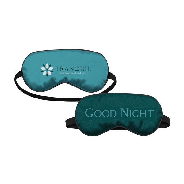 Full Color dye sublimated polyester satin sleep mask... from ASI 45657 Pop! Promos