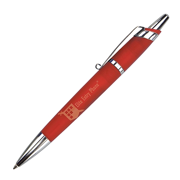 Click action mechanism ballpoint pen. Chrome accents and slim, curvy design... from ASI 68190 Lungsal / Lungsal