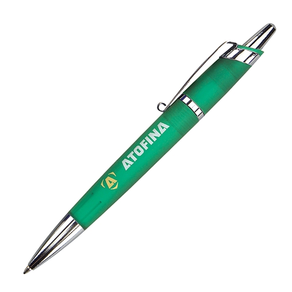 Click action mechanism ballpoint pen. Chrome accents and slim, curvy design... from ASI 68190 Lungsal / Lungsal
