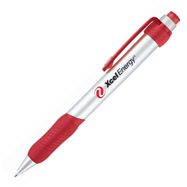 Click action ballpoint pen with solid silver body & grip.... from ASI 68190 Lungsal / Lungsal