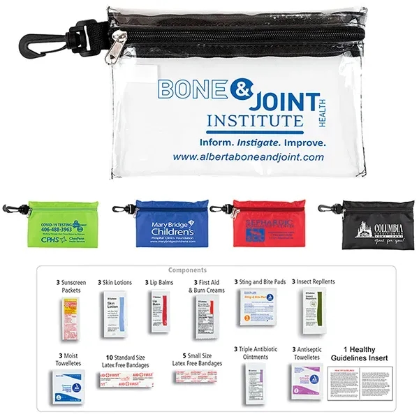 43 piece outdoors and camping kit inside a supersized zipper pouch;... from ASI 62660 Innovation Line