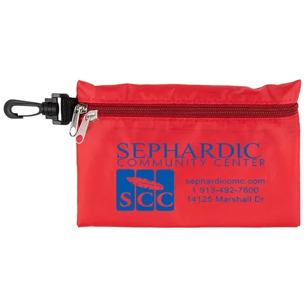 43 piece outdoors and camping kit inside a supersized zipper pouch;... from ASI 62660 Innovation Line