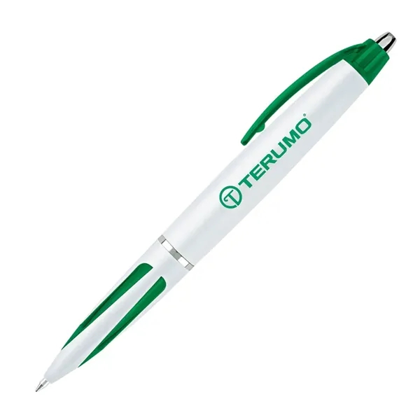 Click action ballpoint pen with white body, colored clip and accents.... from ASI 68190 Lungsal / Lungsal