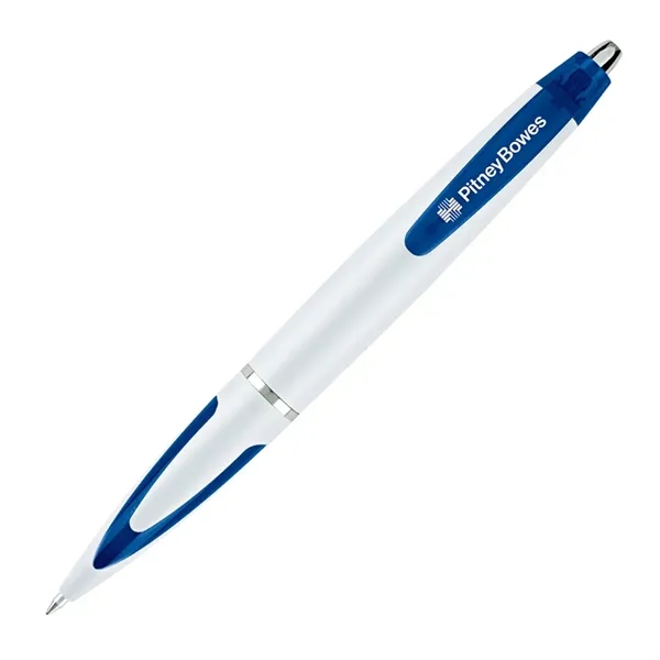 Click action ballpoint pen with white body, colored clip and accents.... from ASI 68190 Lungsal / Lungsal